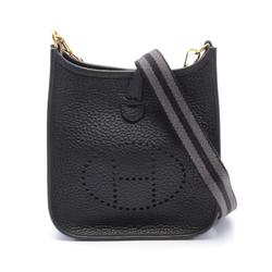 Hermes HERMES Evelyn TPM Shoulder Bag Taurillon Clemence Women's Black