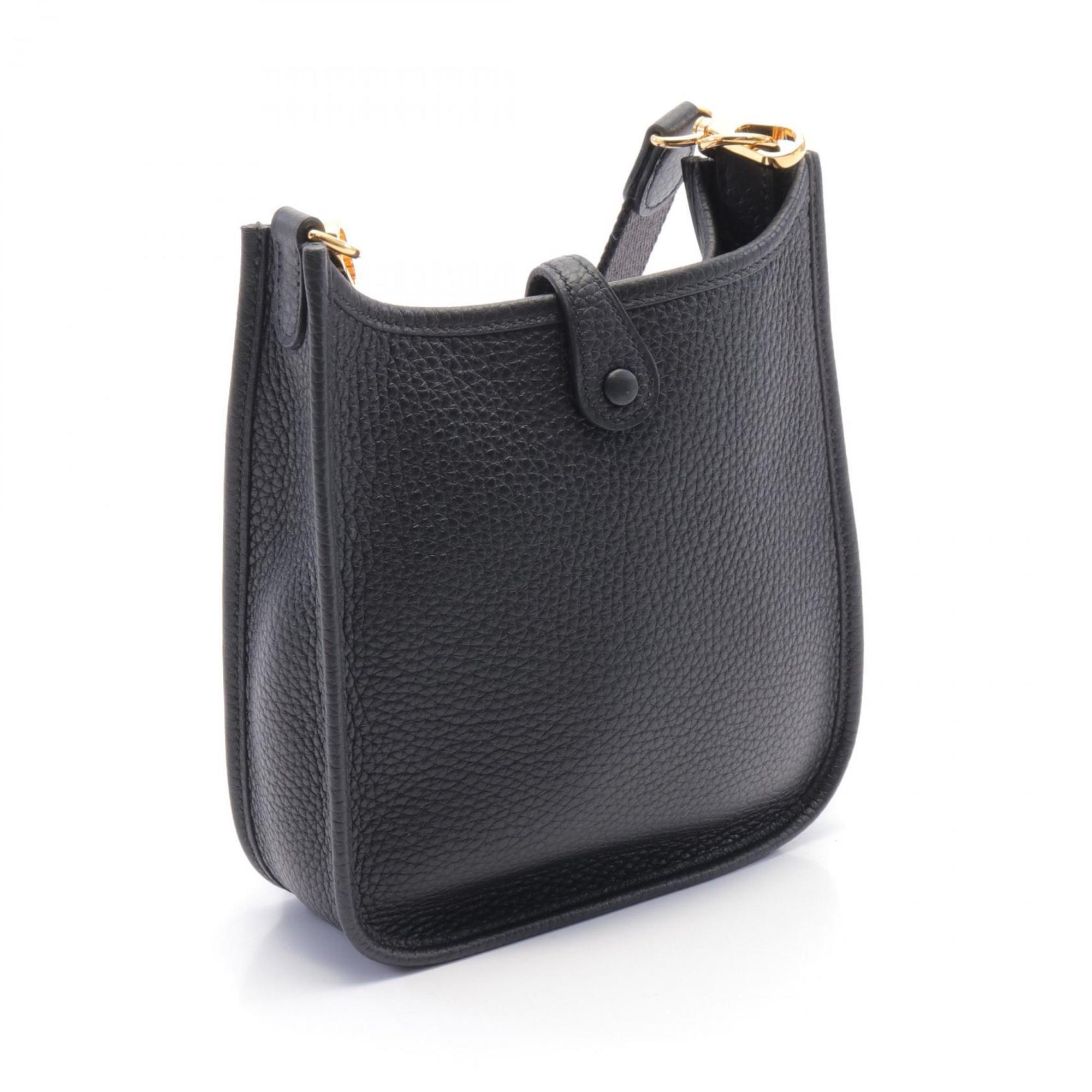 Hermes HERMES Evelyn TPM Shoulder Bag Taurillon Clemence Women's Black