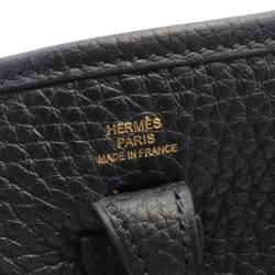 Hermes HERMES Evelyn TPM Shoulder Bag Taurillon Clemence Women's Black