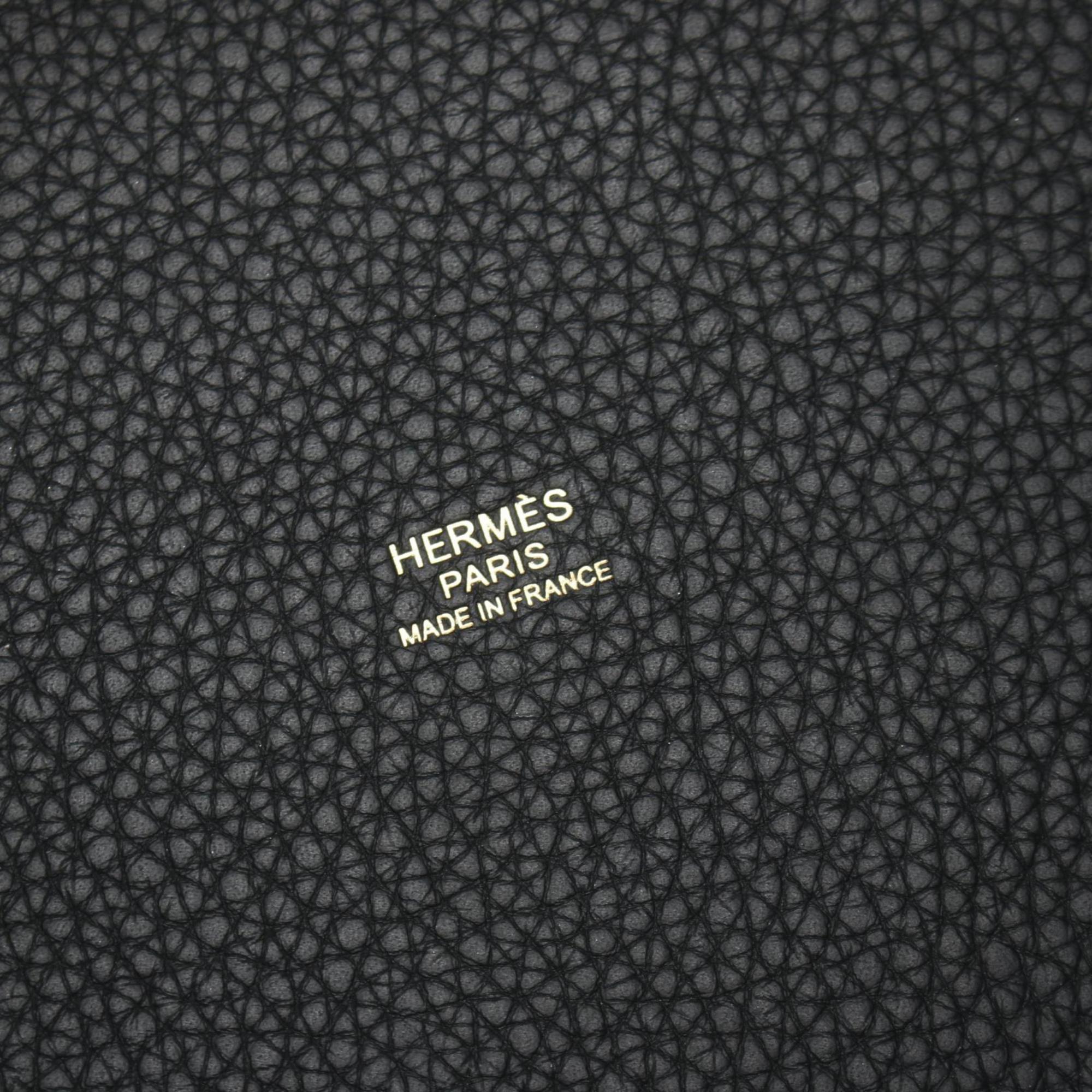 Hermes HERMES Picotin Lock MM Handbag Bag Taurillon Clemence Women's Black