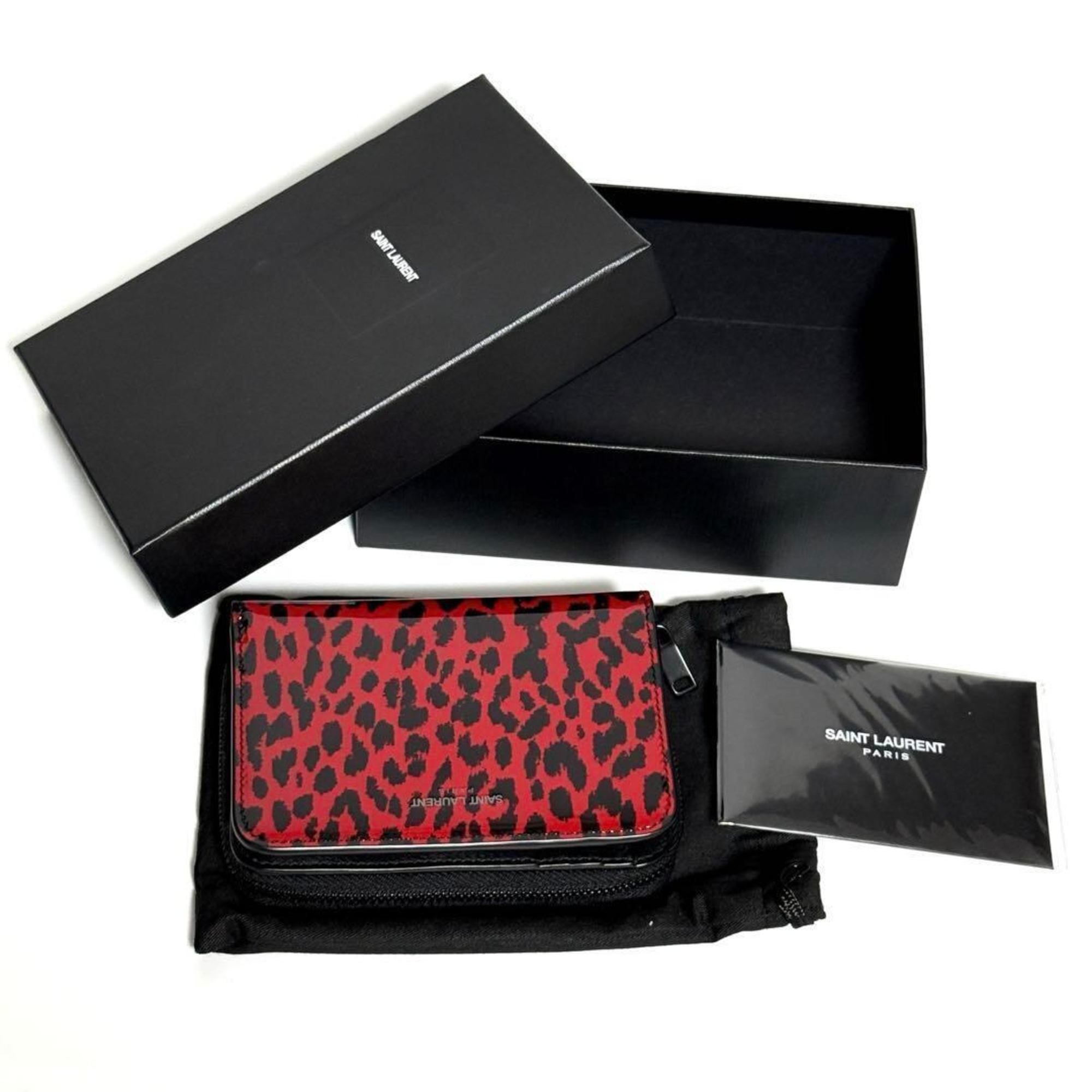 Yves Saint Laurent Paris SAINT LAURENT Men's Bi-fold Wallet Enamel