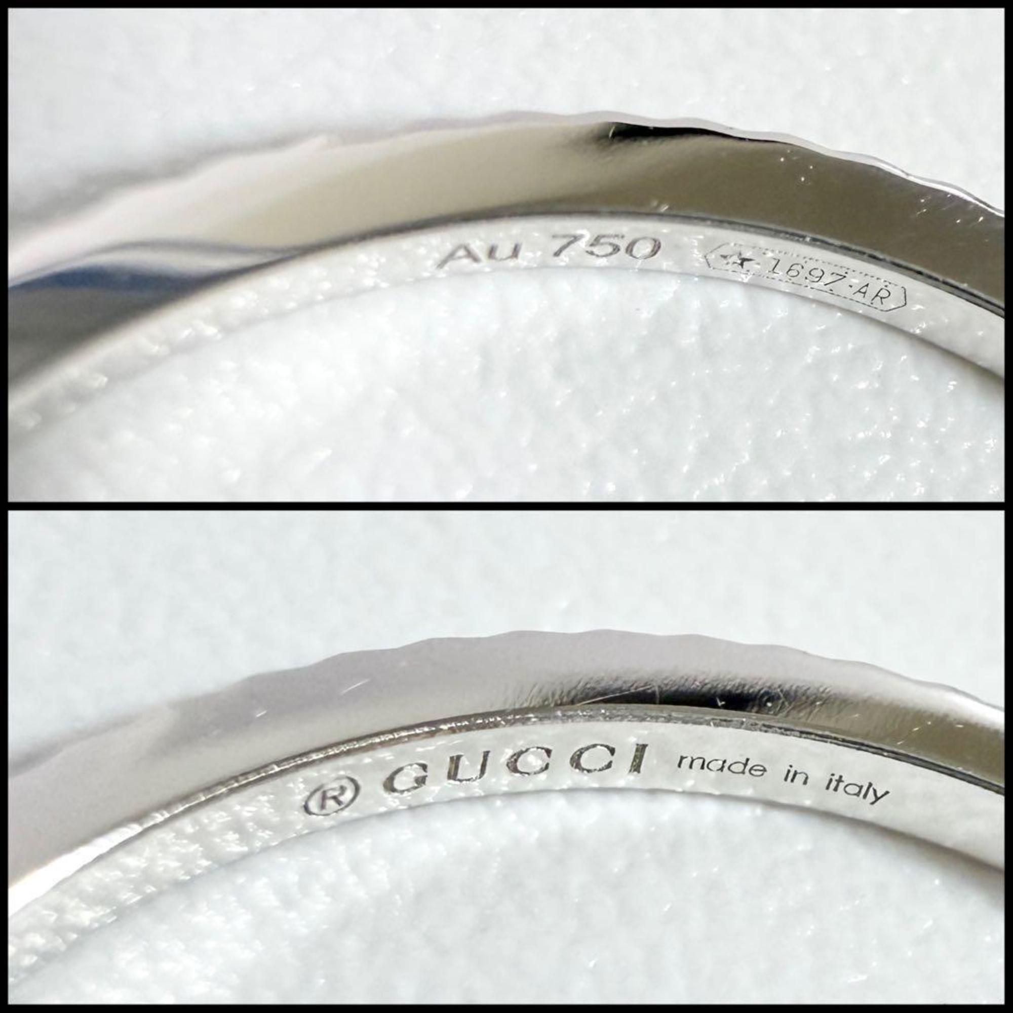 GUCCI Women's Ring GG Running White Gold K18