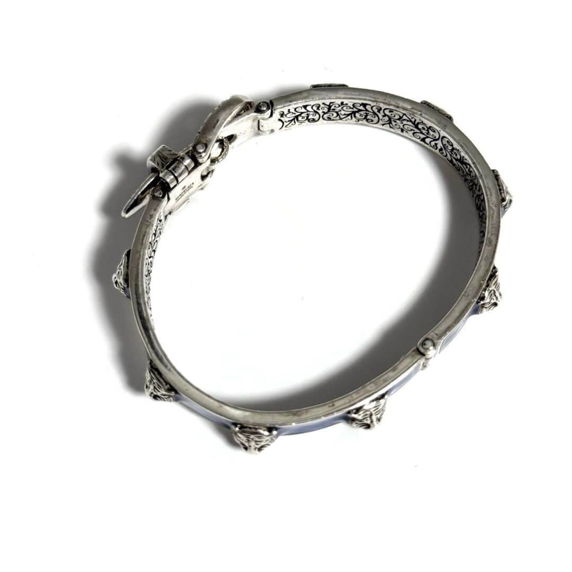 GUCCI Tiger Head Bracelet Bangle for Men and Women, Silver 925