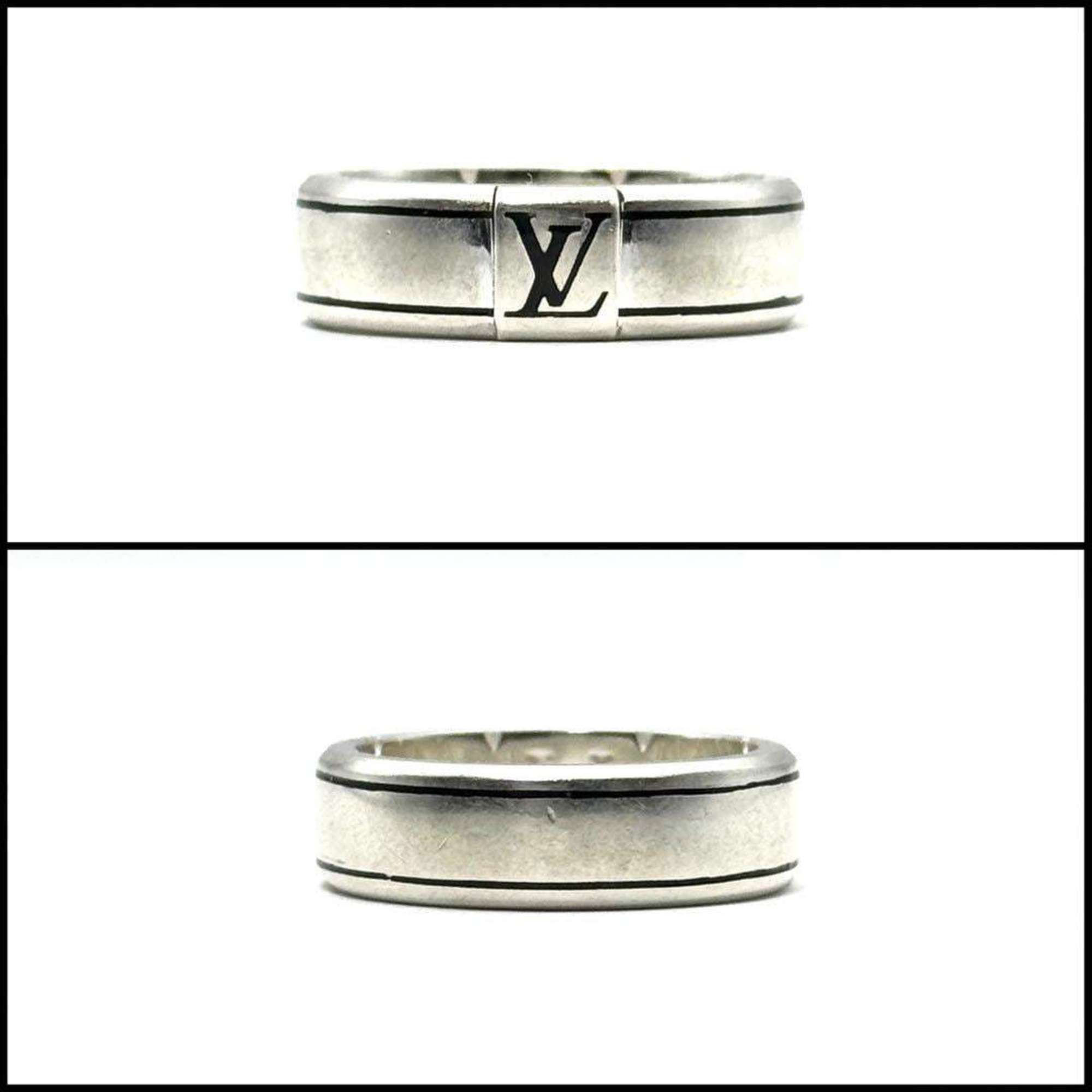 LOUIS VUITTON Men's Ring LV Spike Band Silver 925