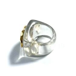 CHANEL Women's Coco Mark Ring, Clear