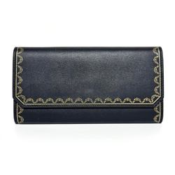 Cartier Women's Wallet Long Garland Leather Black