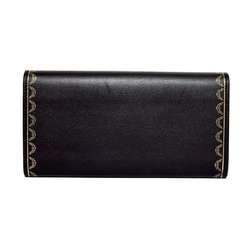 Cartier Women's Wallet Long Garland Leather Black