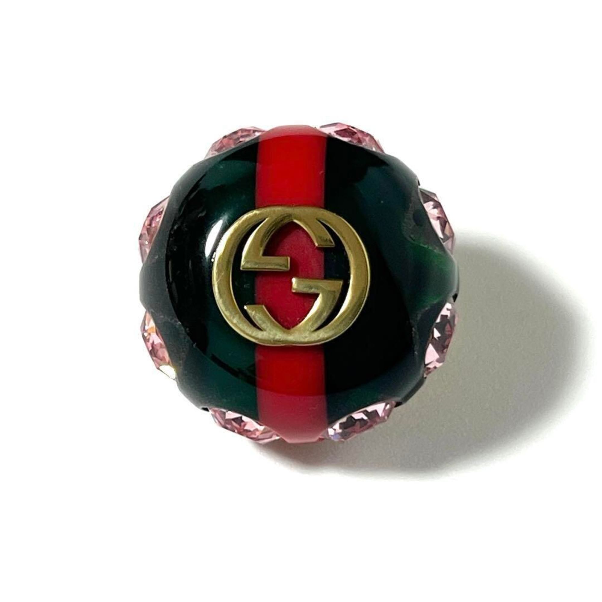 GUCCI Vintage Web Women's Brooch Pin Badge