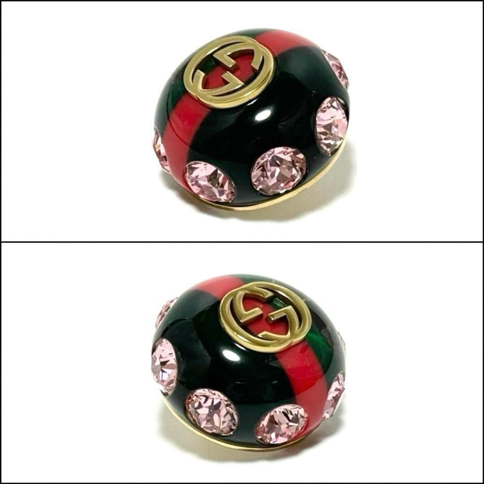 GUCCI Vintage Web Women's Brooch Pin Badge