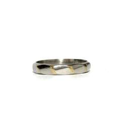 CELINE Platinum Ring for Men and Women, 18K Yellow Gold