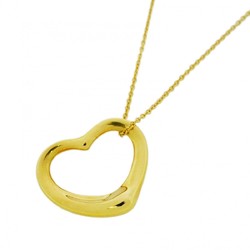 Tiffany Necklace Heart K18YG Yellow Gold Ladies