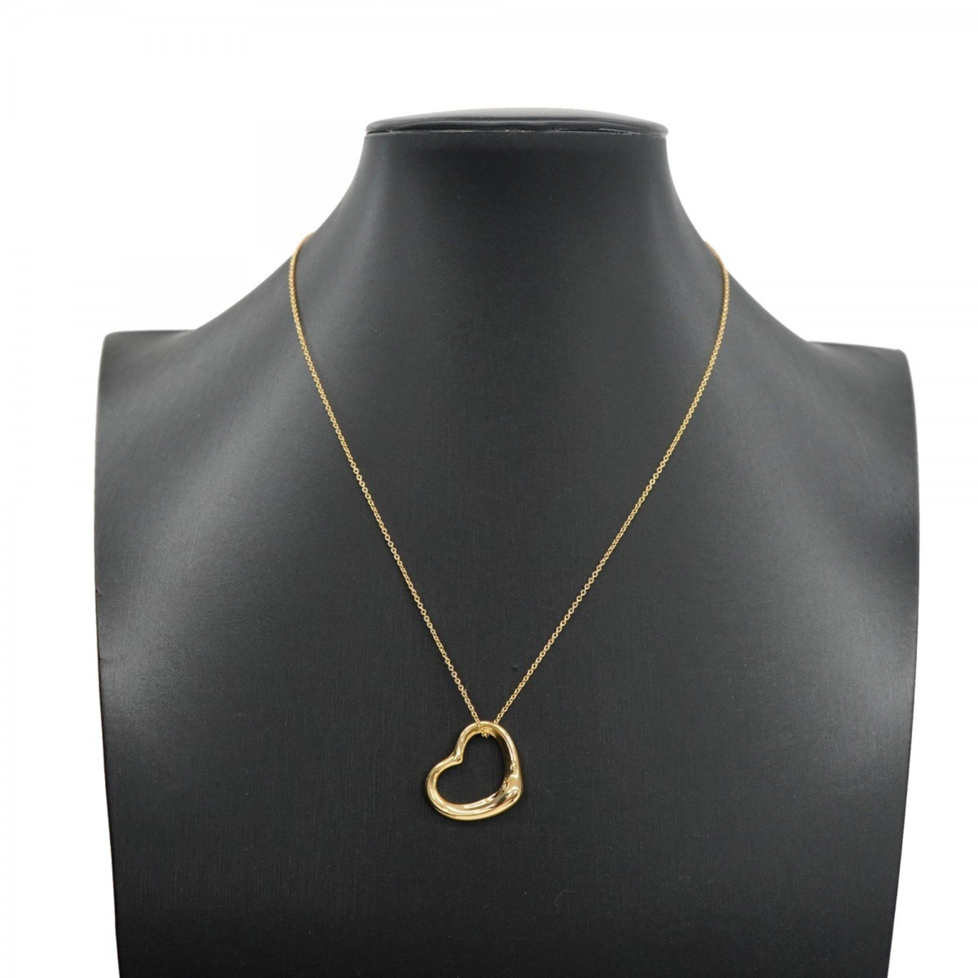 Tiffany Necklace Heart K18YG Yellow Gold Ladies