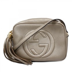 Gucci Shoulder Bag Soho 308364 Leather Champagne Gold Ladies