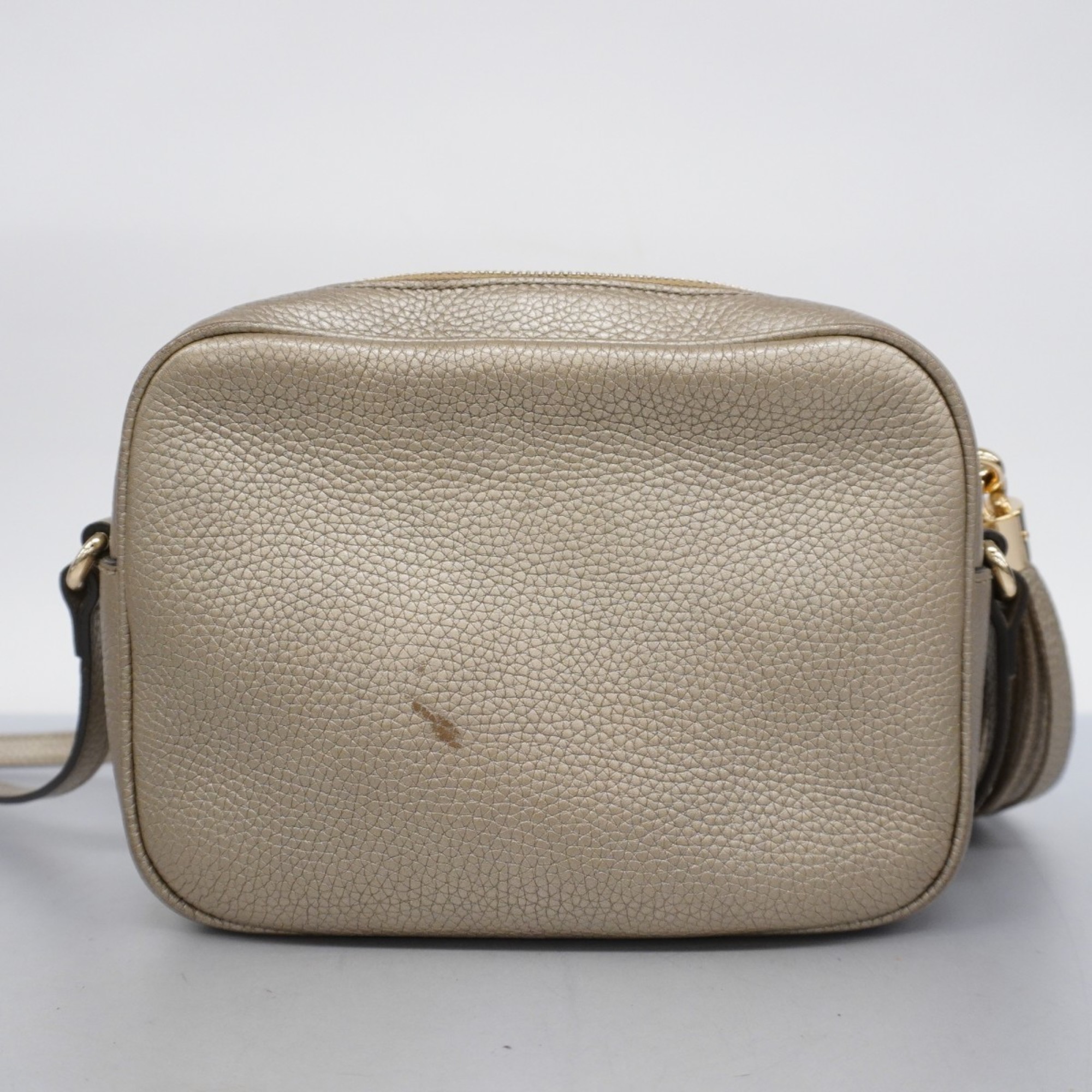 Gucci Shoulder Bag Soho 308364 Leather Champagne Gold Ladies