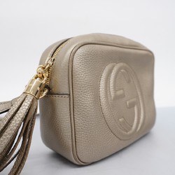 Gucci Shoulder Bag Soho 308364 Leather Champagne Gold Ladies