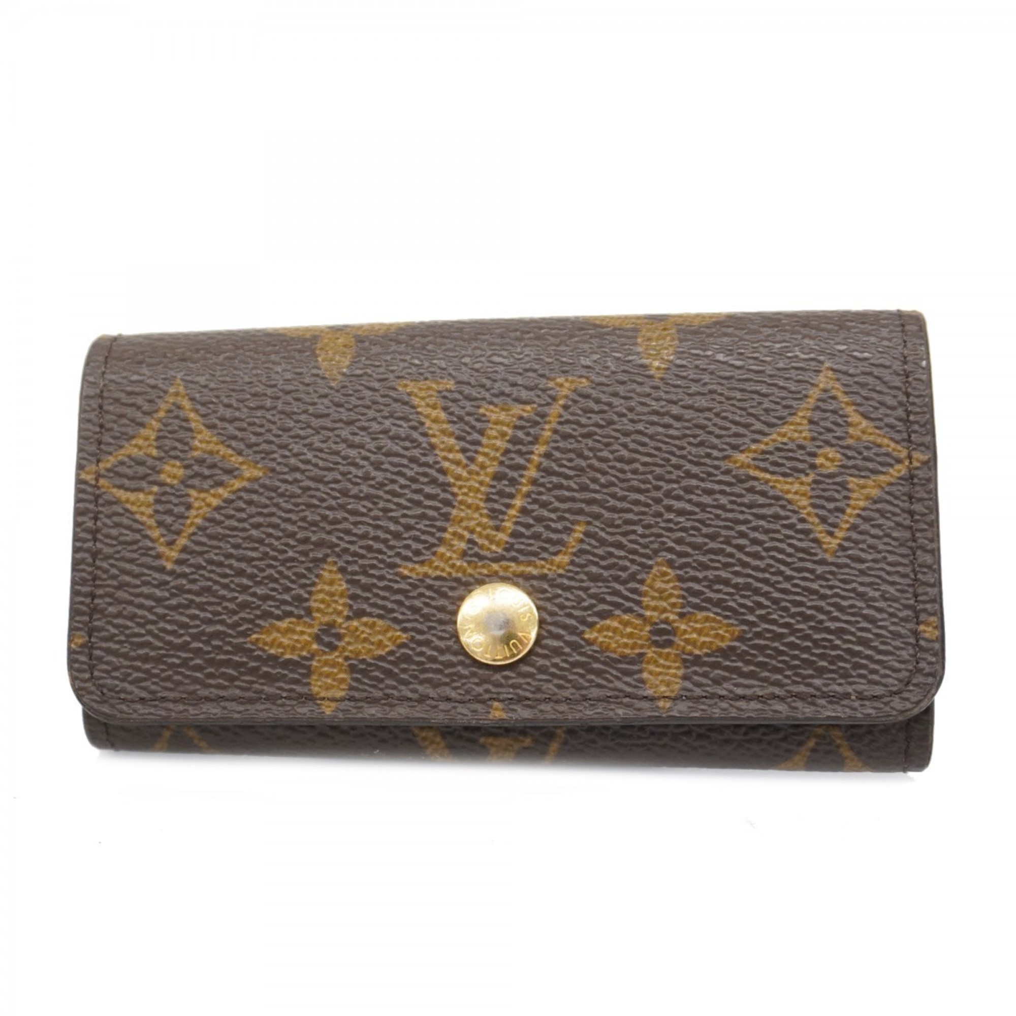 Louis Vuitton Key Case Monogram Multicle 4 M69517 Brown Men's Women's