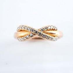 Tiffany ring infinity diamond K18PG pink gold size 8.5 for women