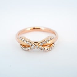 Tiffany ring infinity diamond K18PG pink gold size 8.5 for women