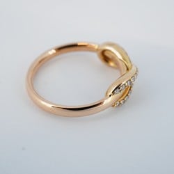 Tiffany ring infinity diamond K18PG pink gold size 8.5 for women