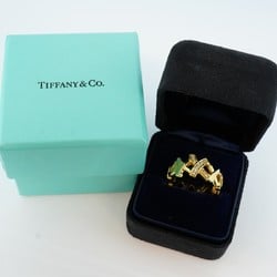 Tiffany Ring Love & Kiss Diamond K18YG Yellow Gold Size 16.5 Men's