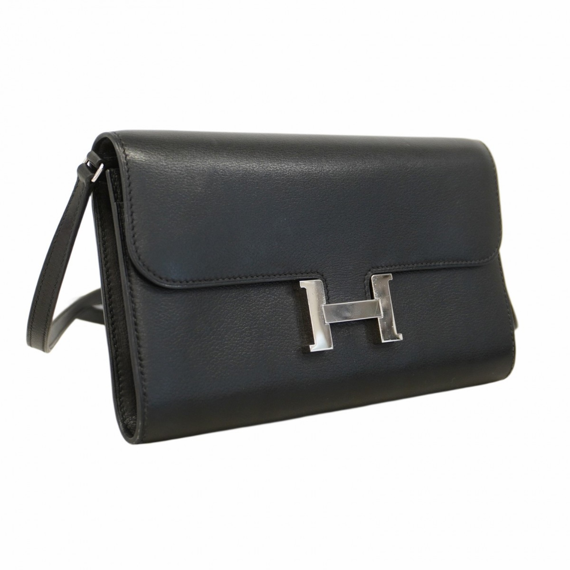 Hermes Shoulder Wallet Constance To Go Evercolor Black B Stamp Ladies