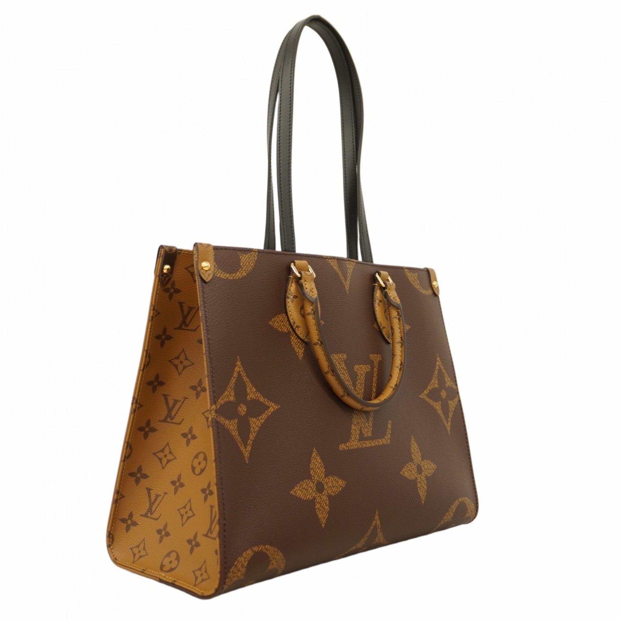 Louis Vuitton Tote Bag Monogram Reverse On the Go MM M45321 Brown Women's