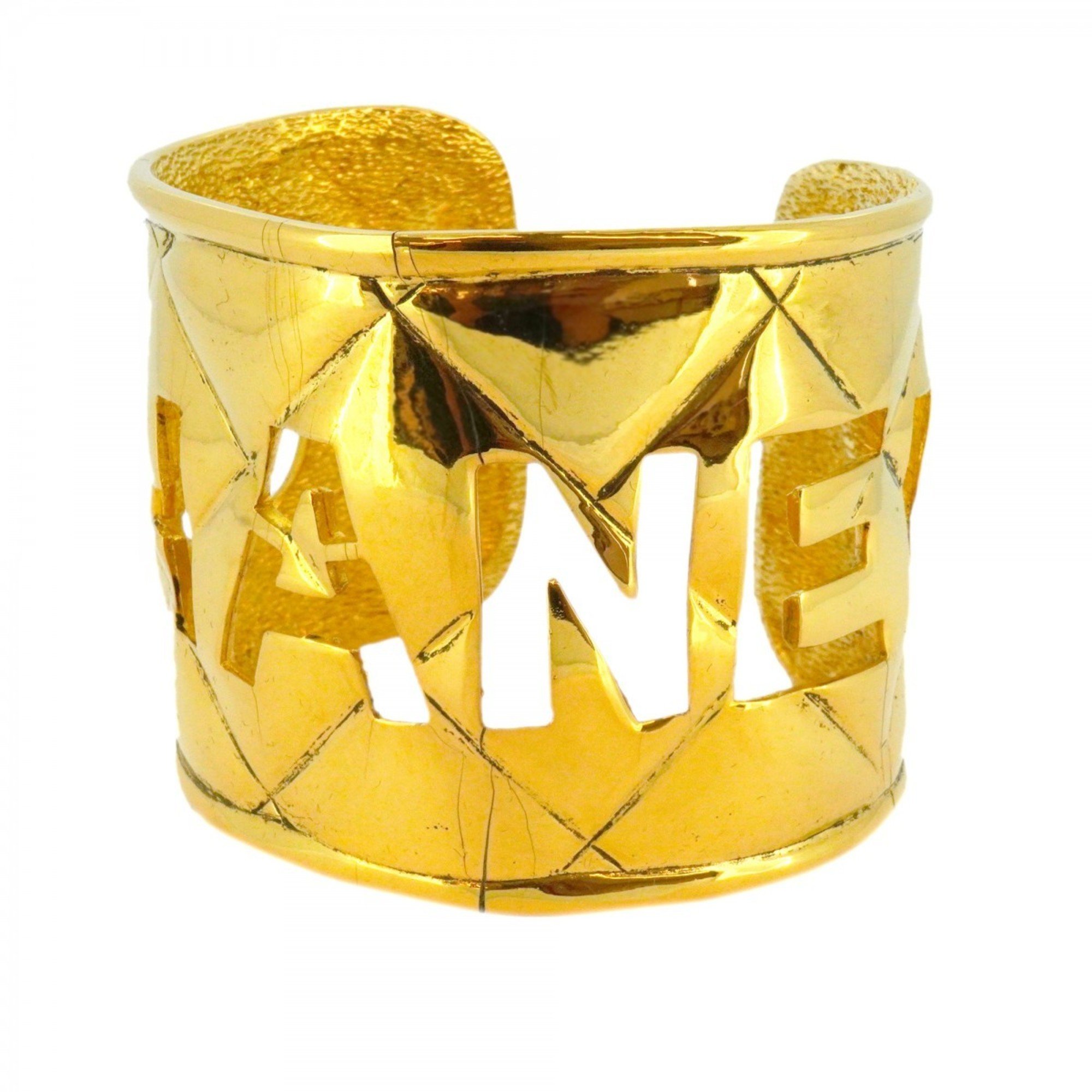 Chanel Bangle Matelasse GP Plated Gold Ladies