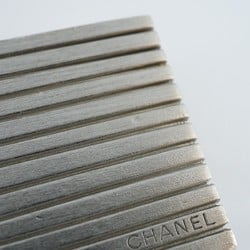 Chanel Brooch Square Metal Silver Ladies