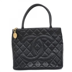 Chanel Tote Bag Reproduction Caviar Skin Black Women's