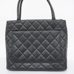 Chanel Tote Bag Reproduction Caviar Skin Black Women's