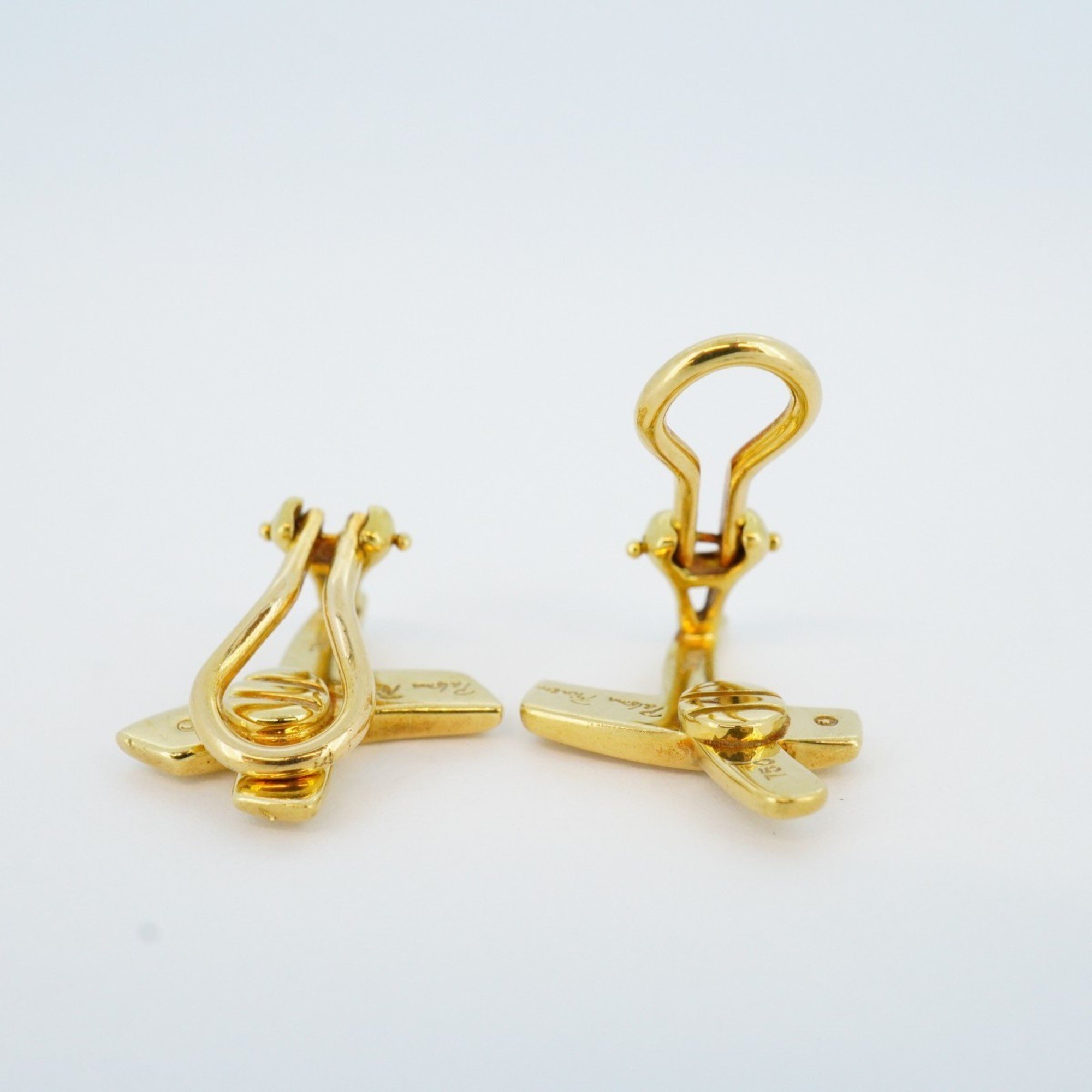 Tiffany Earrings Kiss K18YG Yellow Gold Ladies