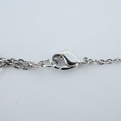 Christian Dior Bracelet Circle Rhinestone Metal Silver Women's