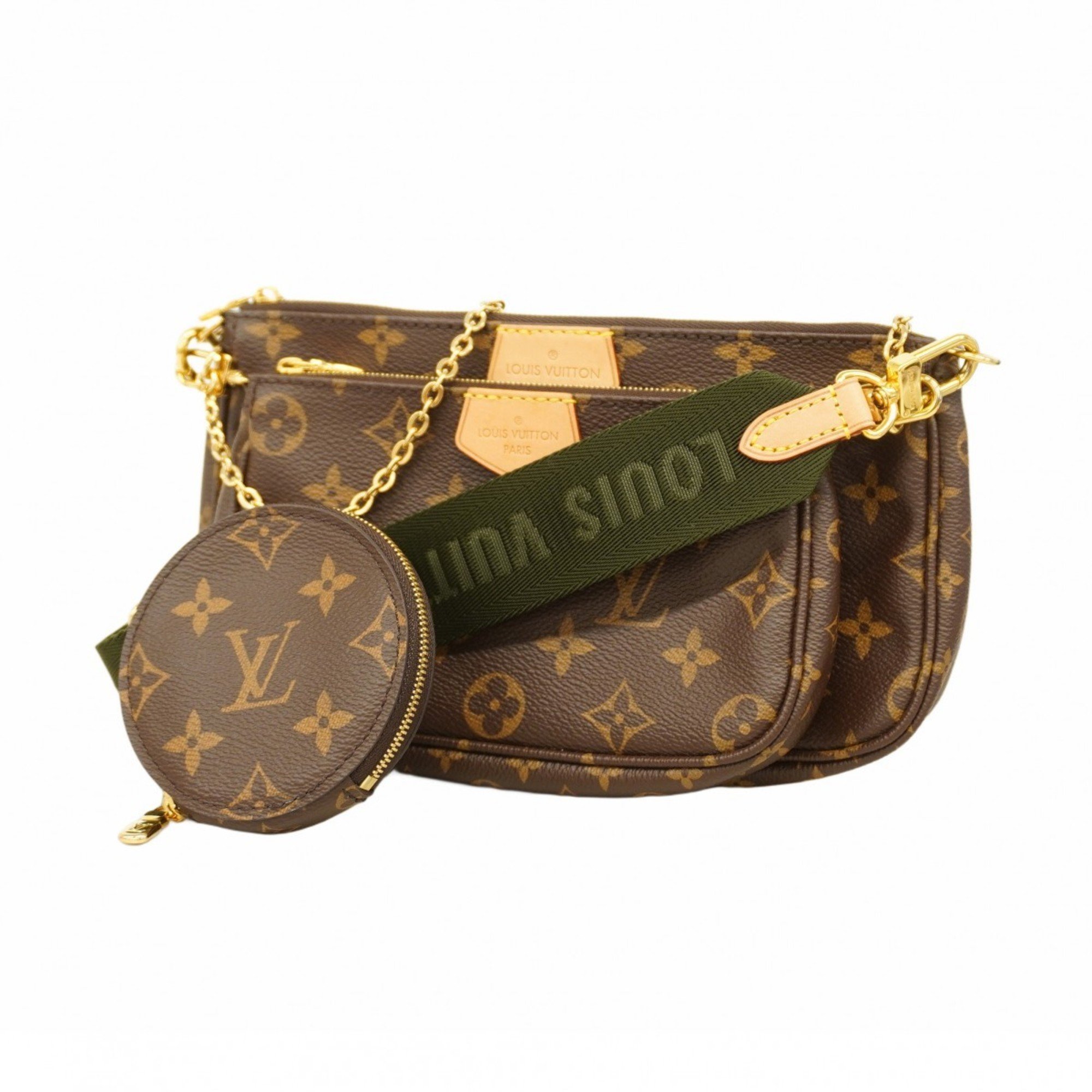 Louis Vuitton Shoulder Bag Monogram Multi Pochette Accessoires M44813 Brown Khaki Ladies