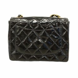 Chanel Shoulder Bag Matelasse Patent Leather Black Women's