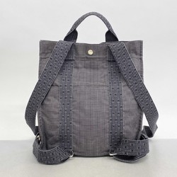 Hermes Backpack/Daypack Airline Ad MM Canvas Grey Women's