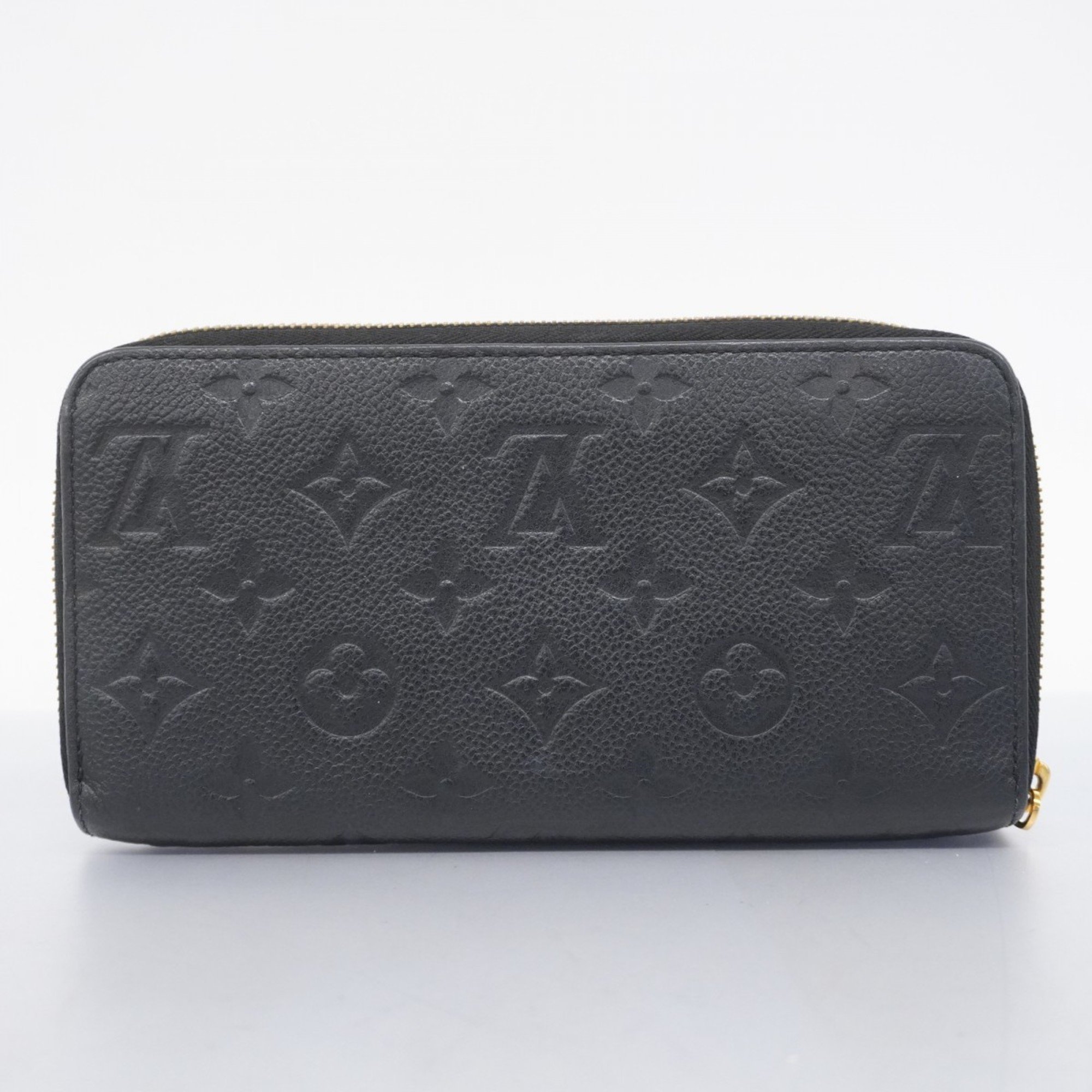 Louis Vuitton Long Wallet Monogram Empreinte Zippy M60571 Noir Ladies