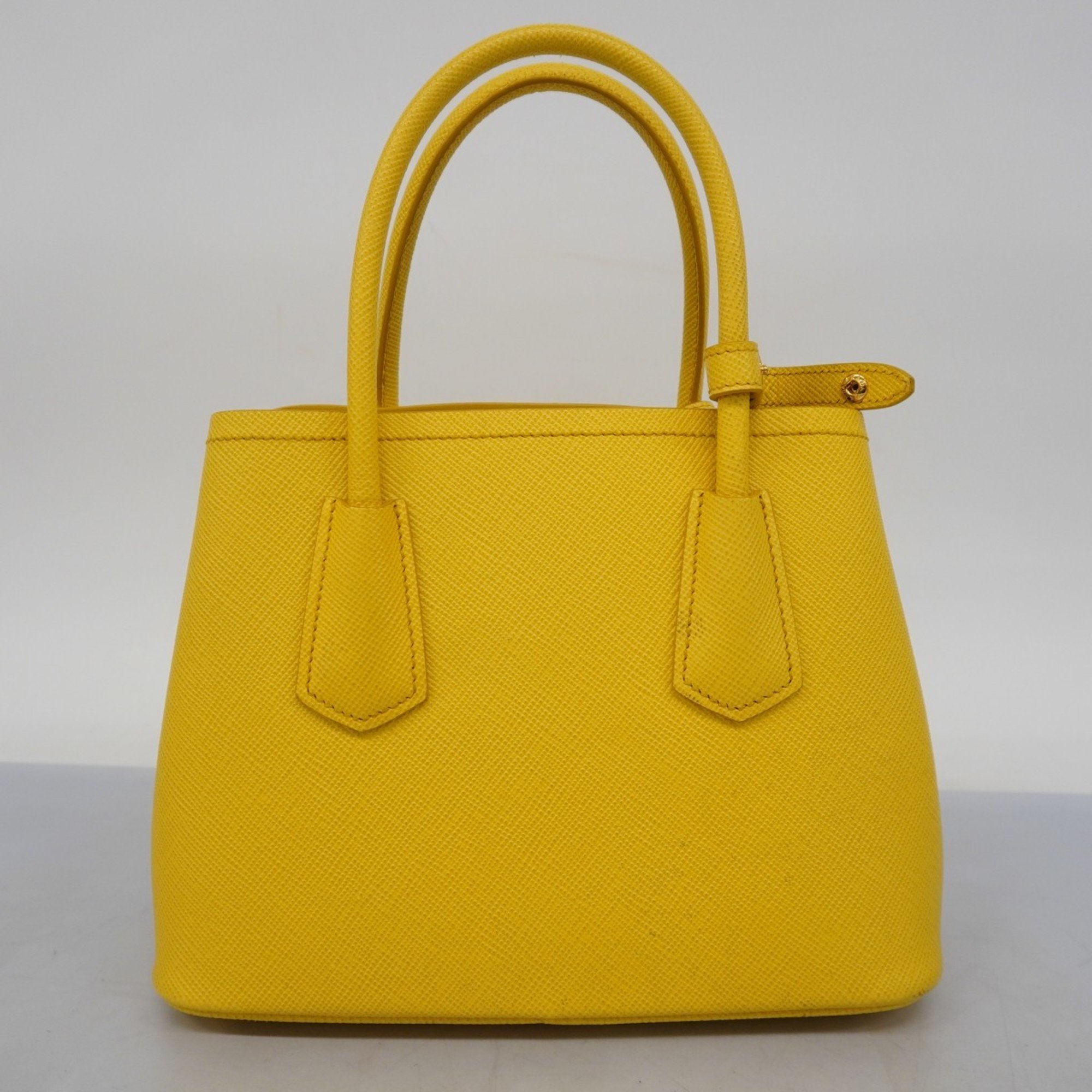 Prada handbag saffiano leather yellow ladies