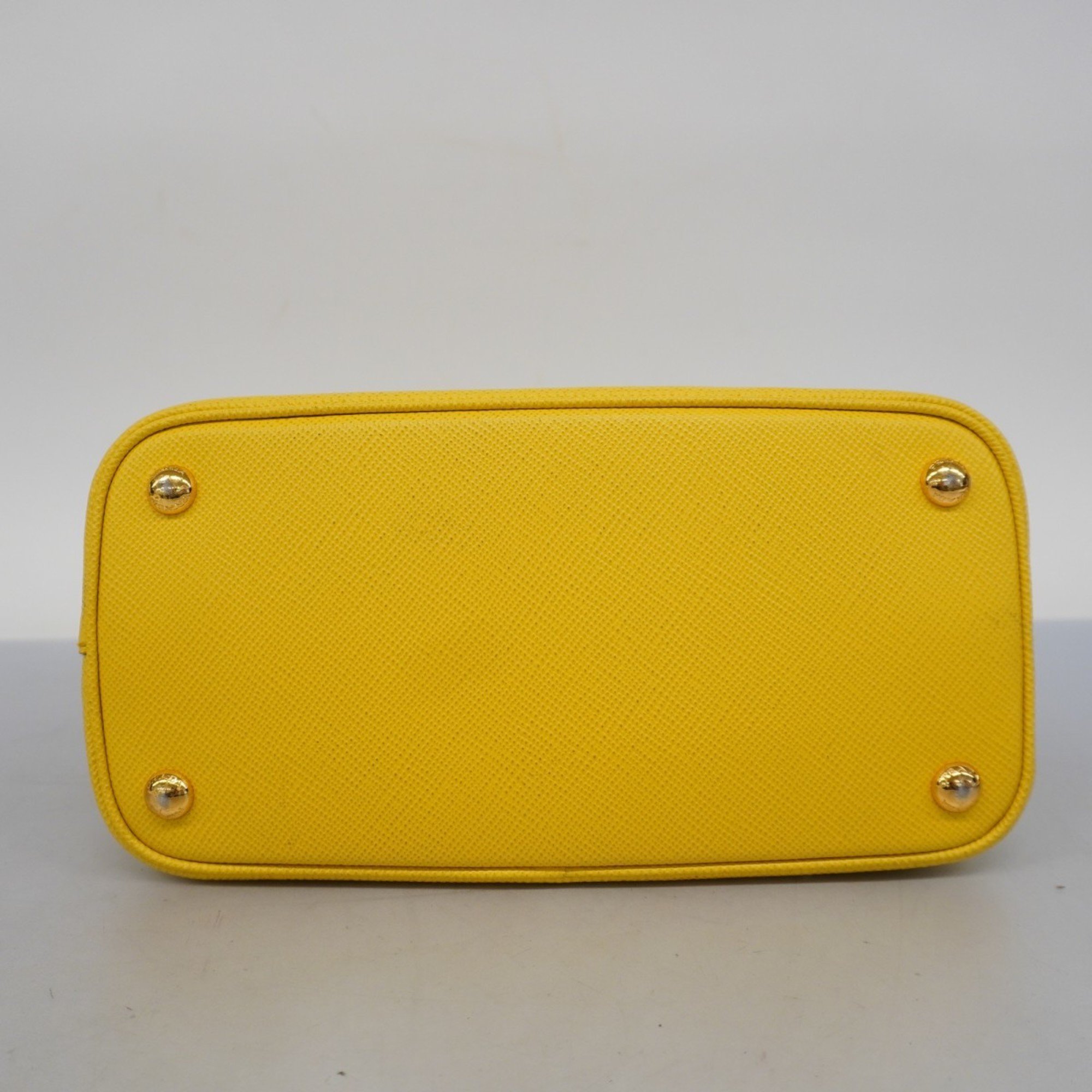 Prada handbag saffiano leather yellow ladies