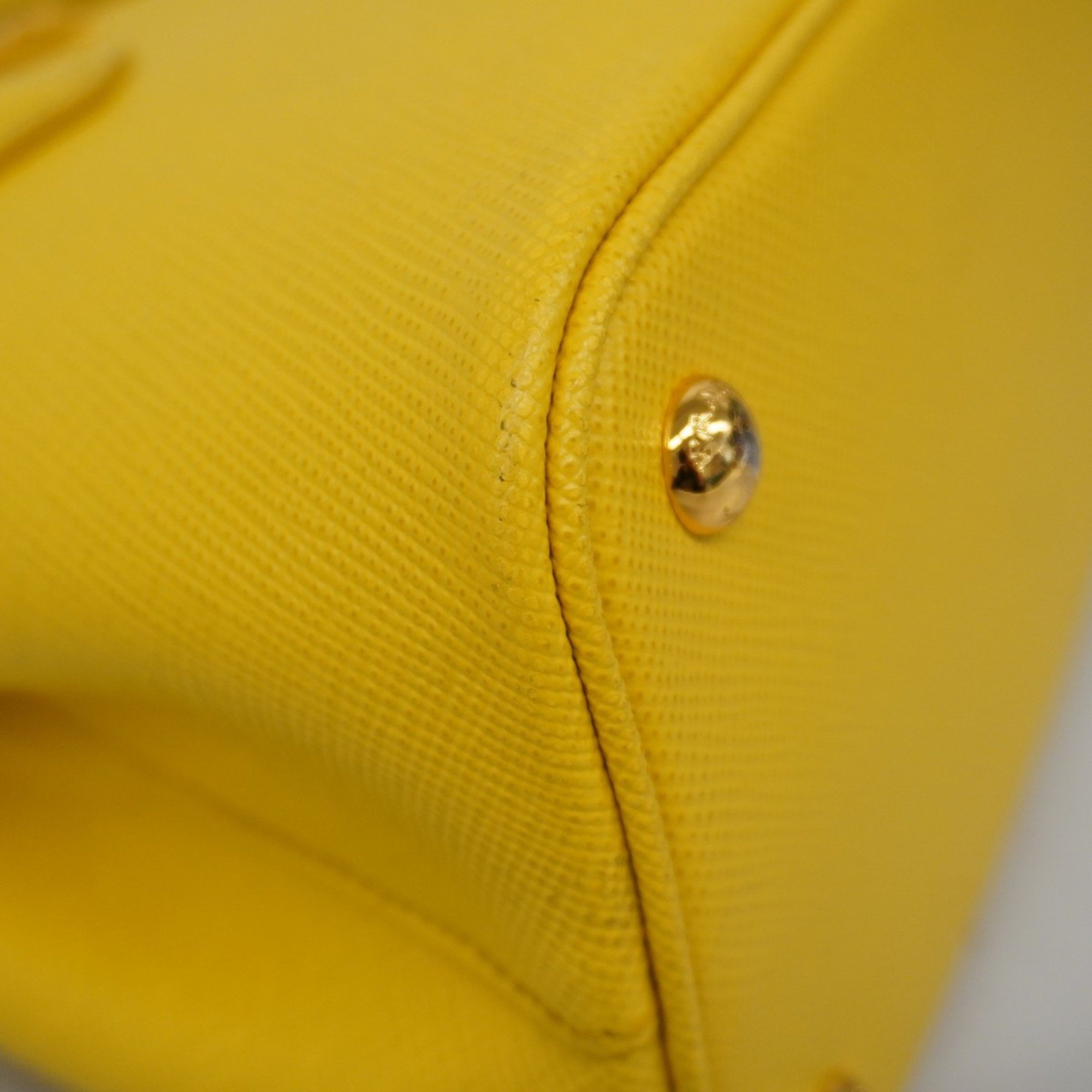 Prada handbag saffiano leather yellow ladies