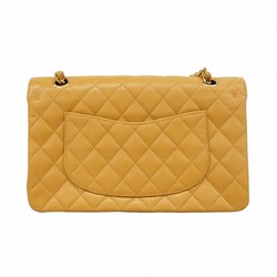 Chanel Shoulder Bag Matelasse Caviar Skin Beige Women's