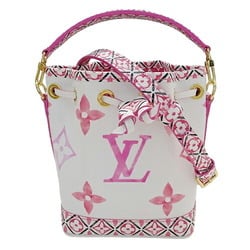 Louis Vuitton LOUIS VUITTON Bag Monogram Women's Handbag Shoulder 2way LV By The Pool Nano Noe White Pink M82386 IC Chip