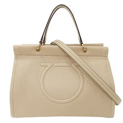 Salvatore Ferragamo Ferragamo Bags for Women Handbags Shoulder 2way Leather Gancini Beige