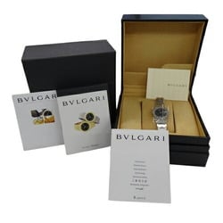 BVLGARI Women's Watch Date Quartz Stainless Steel SS BB26SS Silver Black Polished