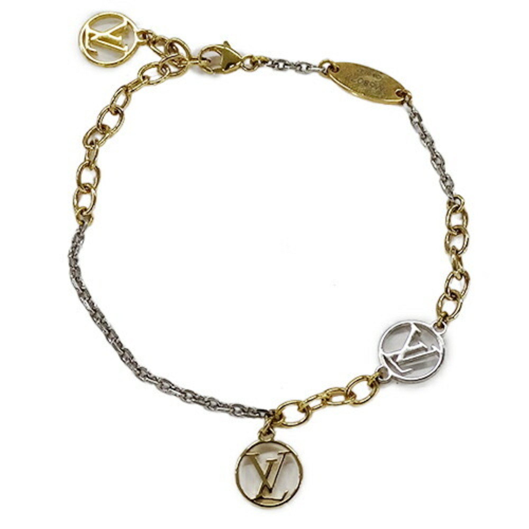 Louis Vuitton LOUIS VUITTON Bracelet Women's Metal Mania Gold Silver M68077 OB0147