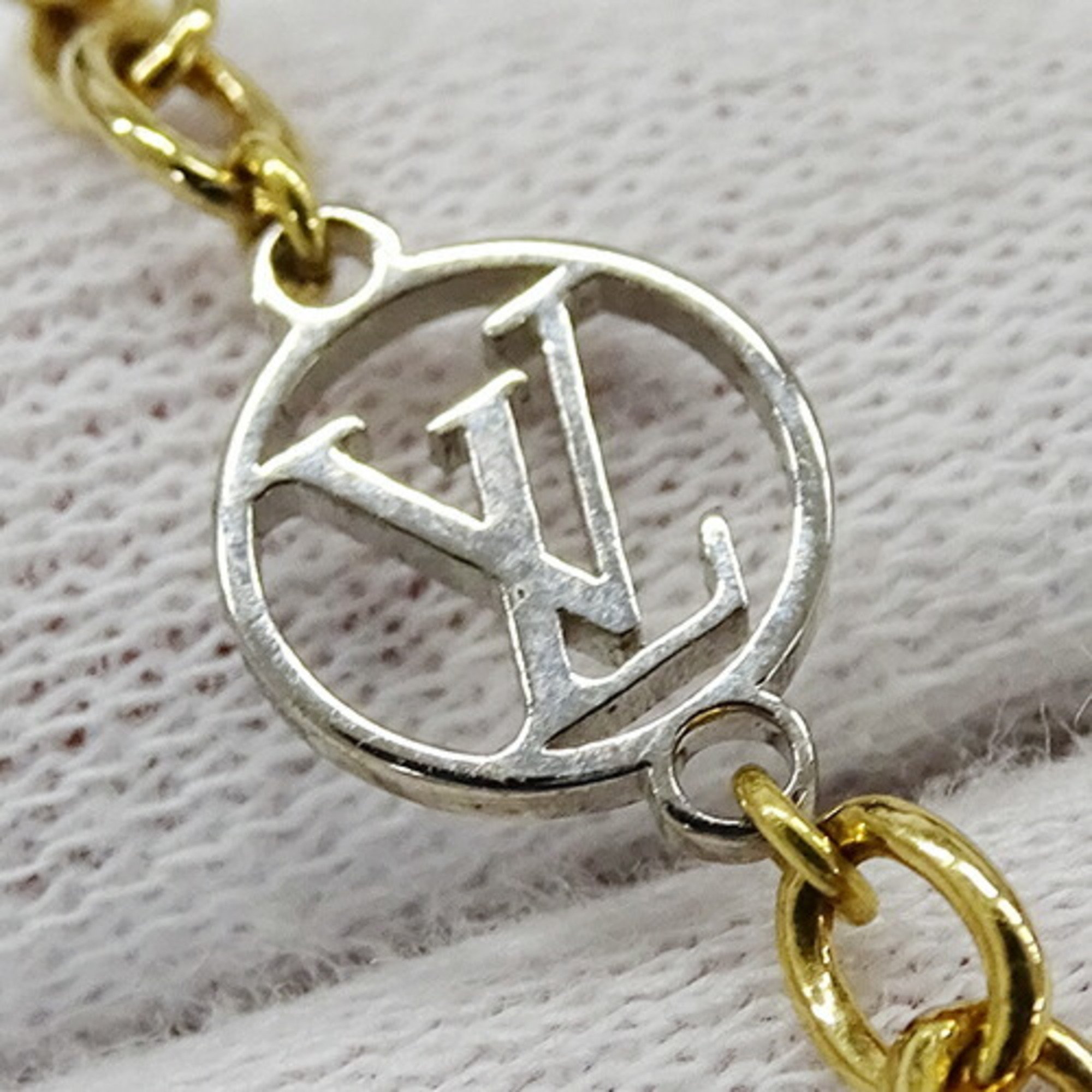 Louis Vuitton LOUIS VUITTON Bracelet Women's Metal Mania Gold Silver M68077 OB0147