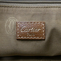 Cartier Bag Women's Handbag Marcello Leather Light Brown