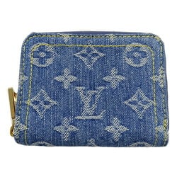 Louis Vuitton LOUIS VUITTON Wallet Monogram Denim LV Remix Women's Men's Coin Case Purse Zipper Blue M82957 IC Chip