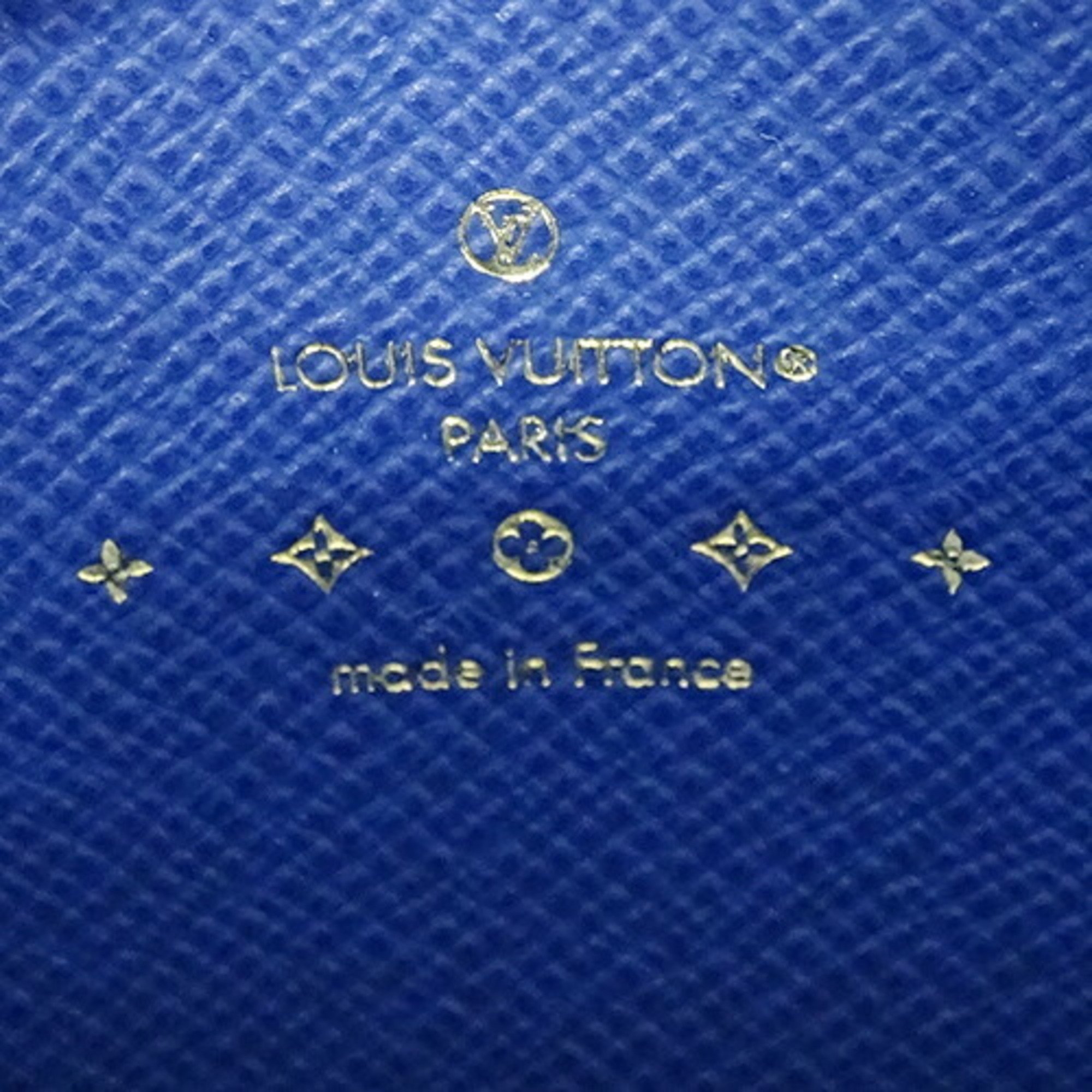 Louis Vuitton LOUIS VUITTON Wallet Monogram Denim LV Remix Women's Men's Coin Case Purse Zipper Blue M82957 IC Chip