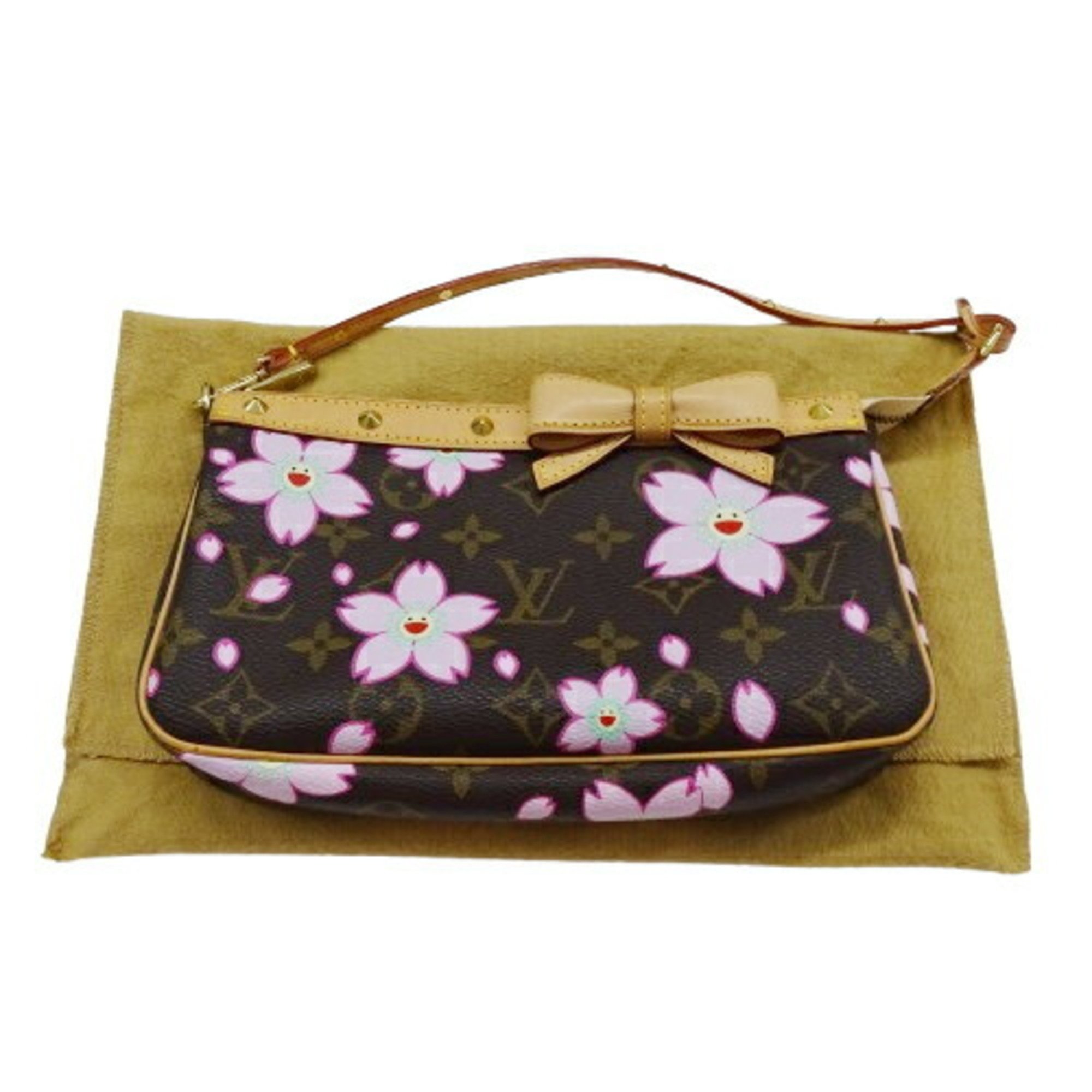 Louis Vuitton LOUIS VUITTON Pouch Monogram Cherry Blossom Women's Handbag Pochette Accessoires M92006 AR0023 Takashi Murakami