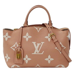 Louis Vuitton LOUIS VUITTON Bag Bicolor Monogram Empreinte Women's Handbag Shoulder 2way Petit Palais PM Rose Trianon Creme M46353 Pink